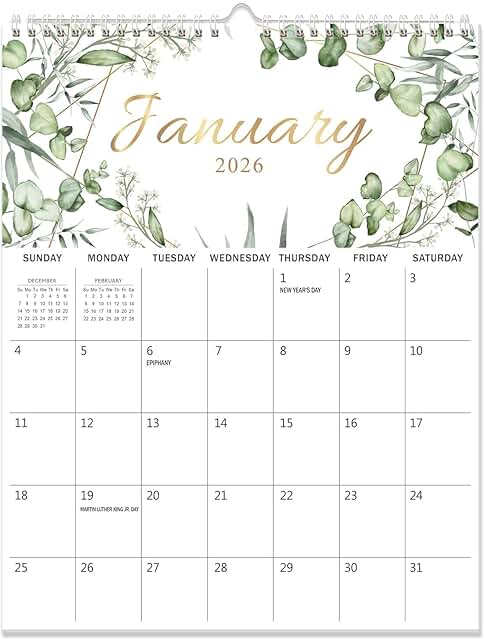 Vertical Wall Calendar 2026-2027, 18-Month Planner