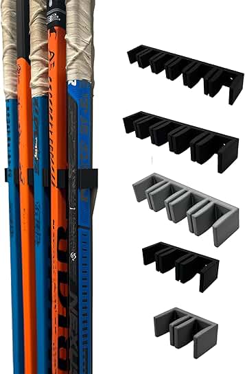 Wall Mount Hockey Stick Holder for Three Sticks