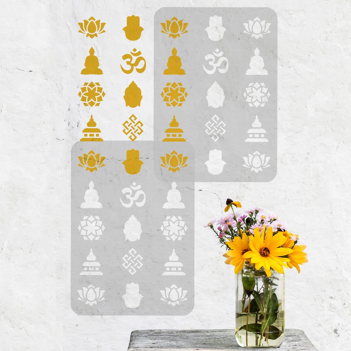 Eternal Knot Hamsa Hand OM Wall Art 8.3x11.7in