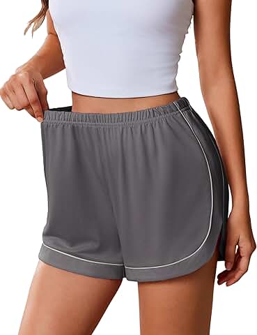 Soft high-waist women's sleep and lounge shorts