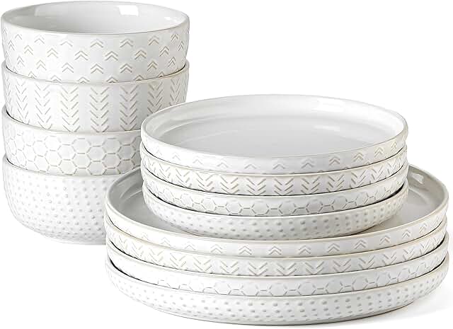 12-Piece Stoneware Dinnerware Set for Four