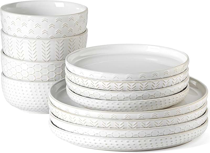 12-Piece Stoneware Dinnerware Set for Four