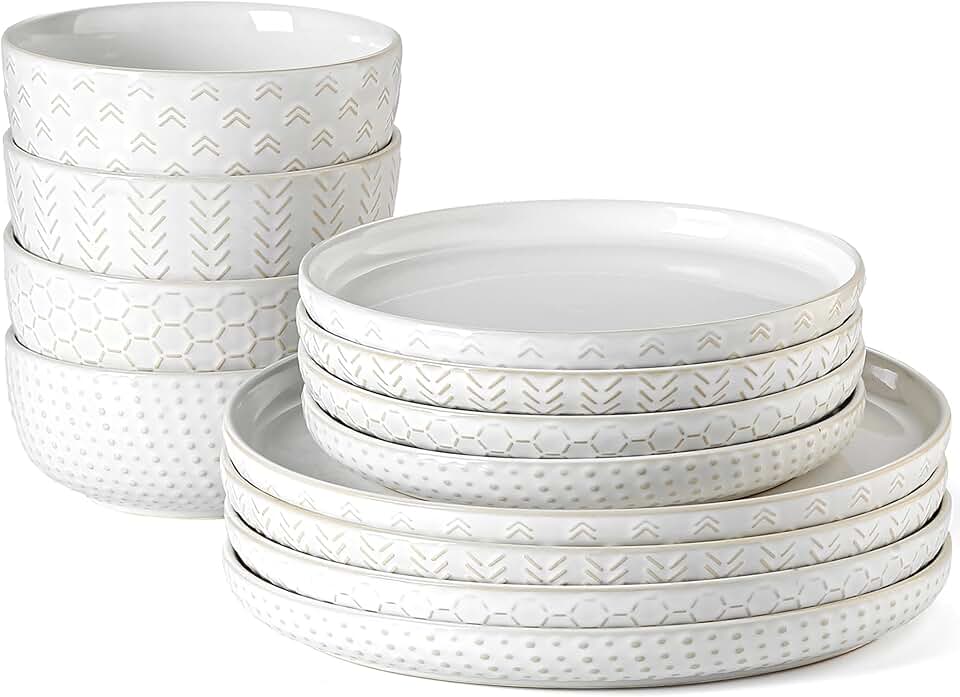 12-Piece Stoneware Dinnerware Set for Four