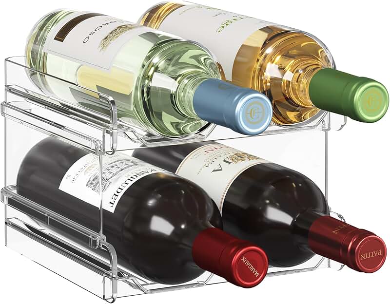 12 Pack Adjustable Plastic Drawer Dividers and Wine Racks