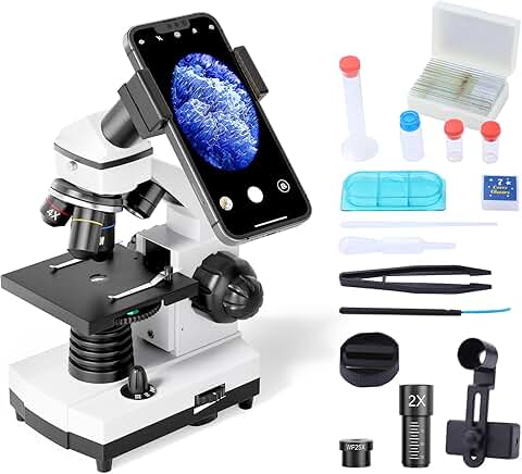 Powerful Biological Microscope with Accessories and Slides