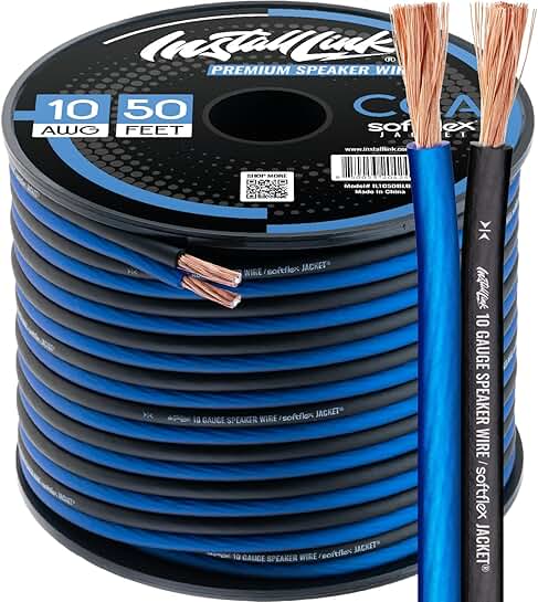 50 Feet of 10 AWG Speaker Wire Cable