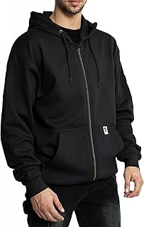 Men's Flame Resistant Cotton Hoodie with Zipper Front