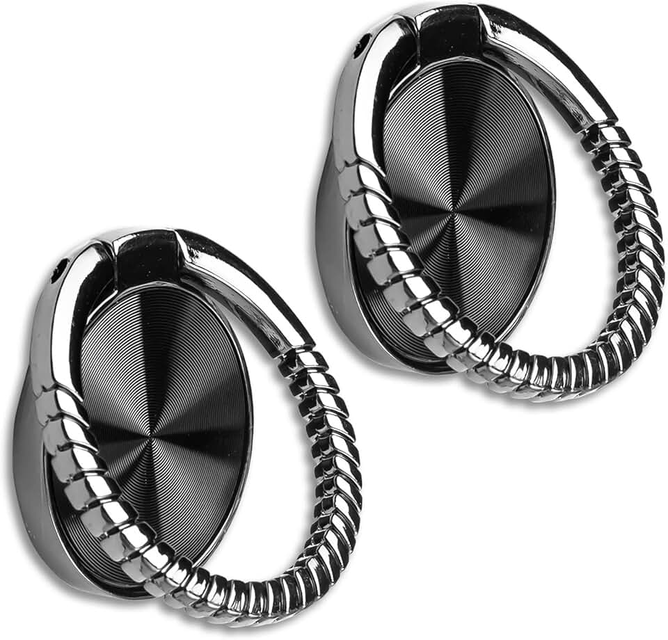 Two Pack Cell Phone Ring Holders with 360° Rotation