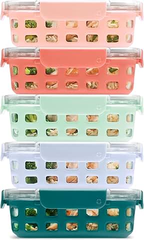 10-Piece Glass Meal Prep Containers with Lids