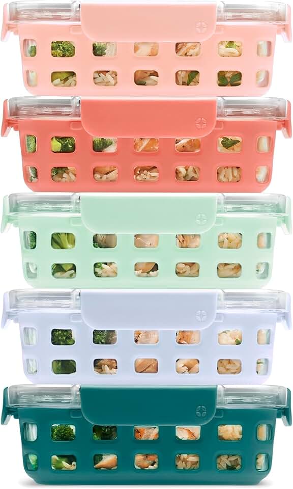10-Piece Glass Meal Prep Containers with Lids