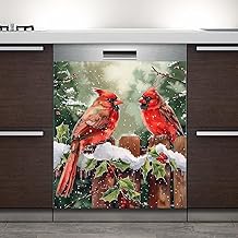 Winter Snow Red Bird Magnet Cover, 23x26 inches