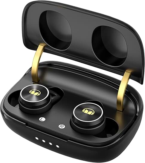 Wireless Earbuds with Charging Case and Deep Bass