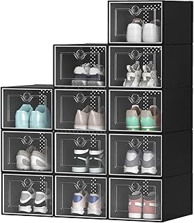 Large 12-Pack Shoe Storage Boxes for Sneakers