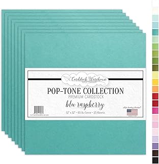 25 Sheets of 12x12" Blu Raspberry Teal Cardstock