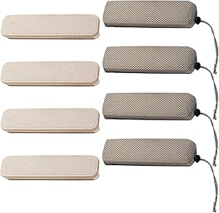 4-Pack Portable Wheat Straw Utensil Cases for Travel