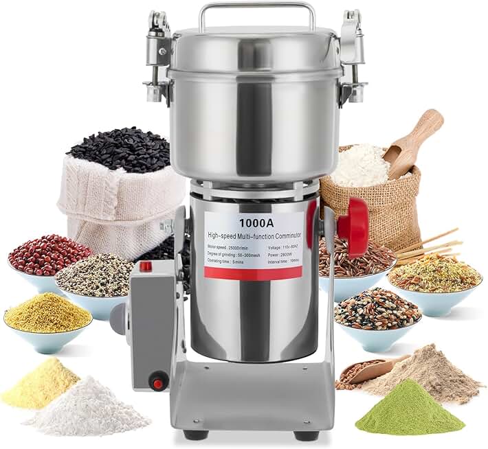 Electric Grain Mill Grinder for Dry Corn Coffee and Herbs