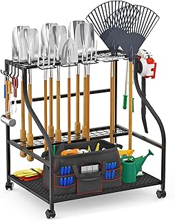 3-Tier Garden Tool Organizer with Wheels