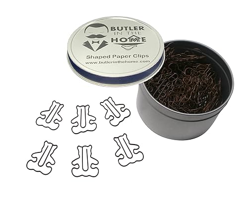 Bear-shaped paper clips in a round tin, 100 count