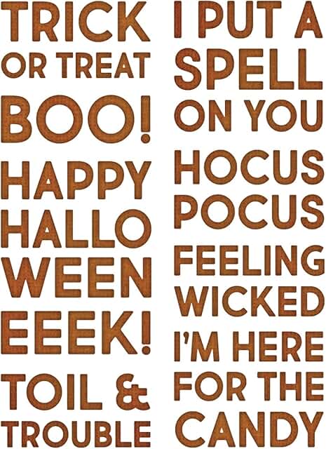 9-Piece Bold Text Halloween Die Set