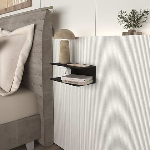 Two-Tier Floating Wall Shelf for Bedroom and Living Room