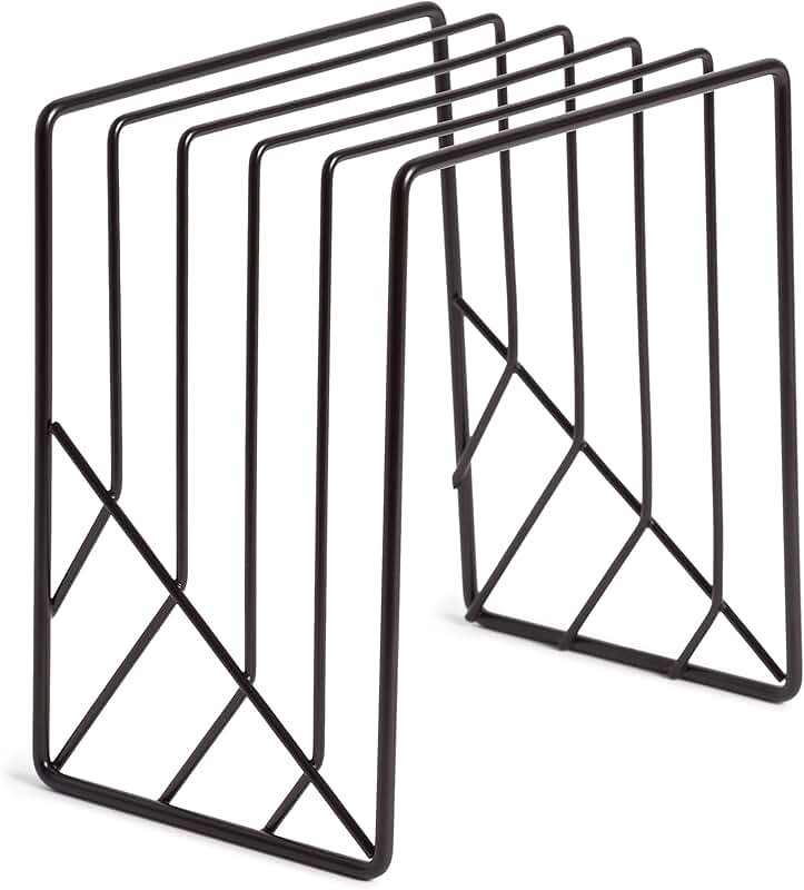 Matte Black Letter Sorter for Desk Organization