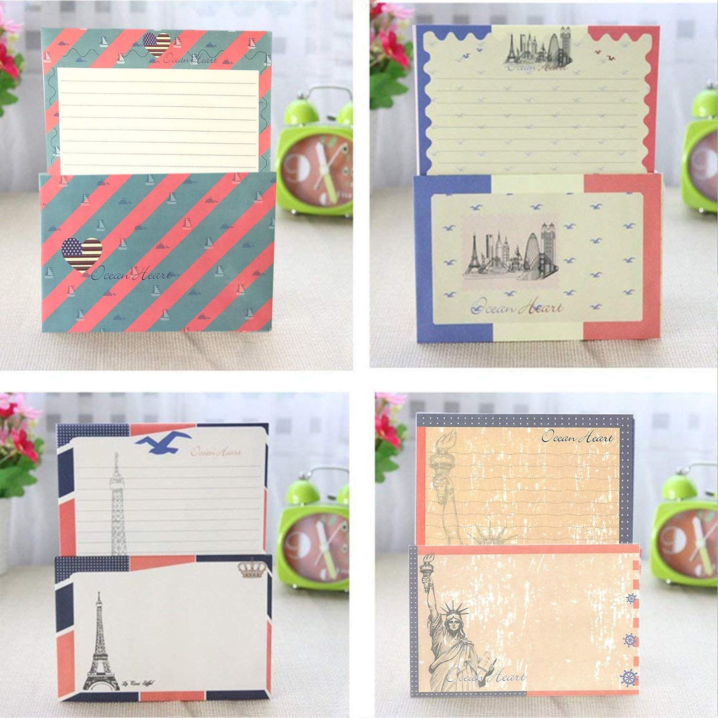 48-Piece Cute Kawaii Stationery Set with Envelopes