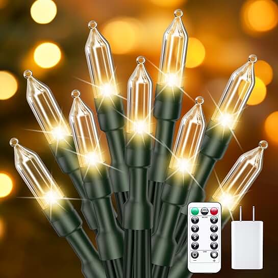 39 ft Warm White LED Christmas String Lights