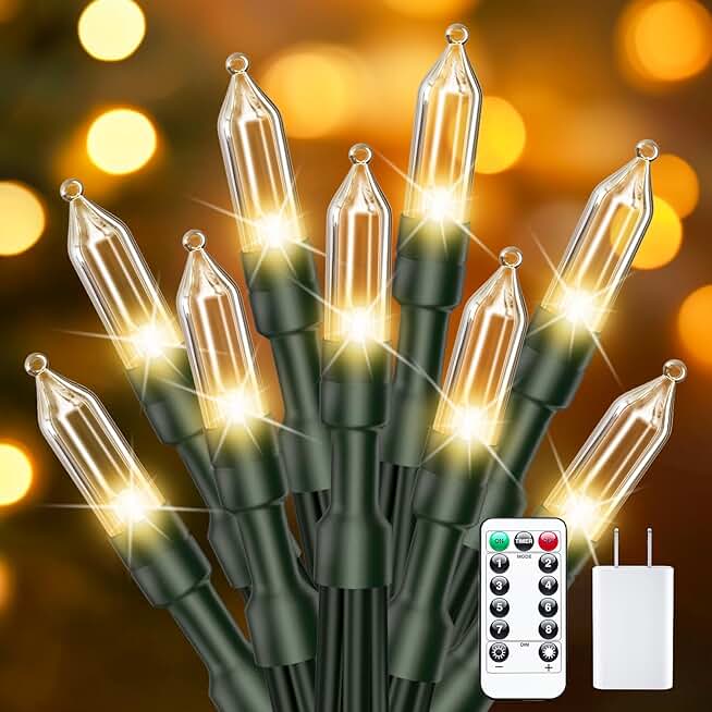 39 ft Warm White LED Christmas String Lights