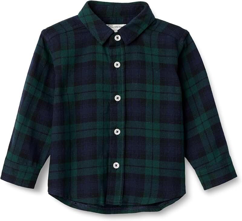 Unisex Baby Plaid Flannel Button-Down Shirt