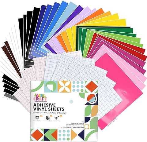 52 Pack Removable Vinyl Sheets for DIY Projects