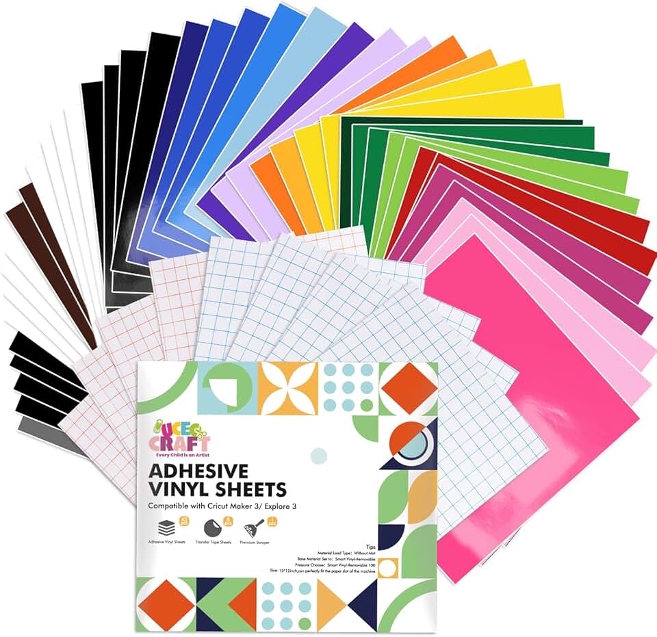 52 Pack Removable Vinyl Sheets for DIY Projects