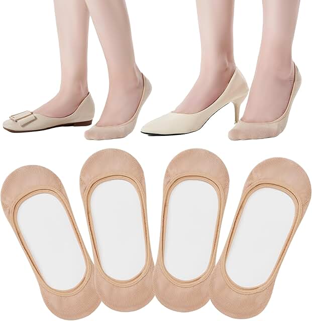 Six Pairs of Invisible No Show Socks for Women