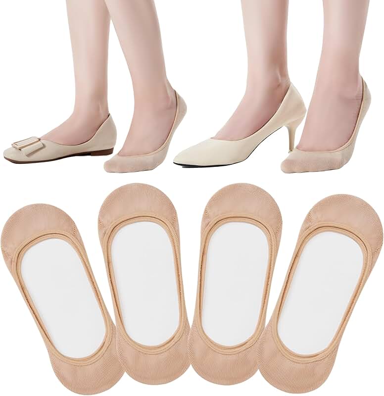 Six Pairs of Invisible No Show Socks for Women