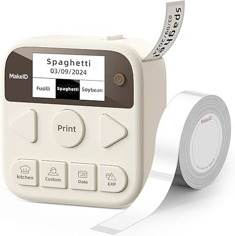 Wireless Label Maker with Tape and LCD Display