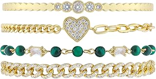 Gold Stackable Bracelets Set for Women