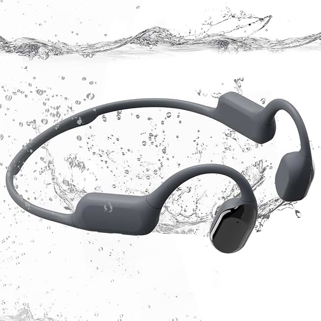 Wireless Waterproof Bone Conduction Headphones with Safety Light