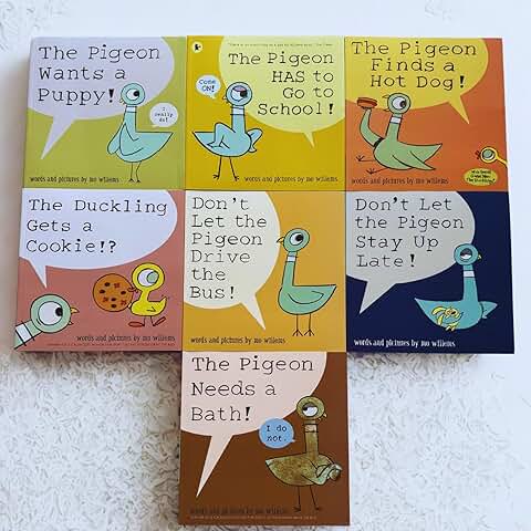 Set of 7 Pigeon Books for Kids