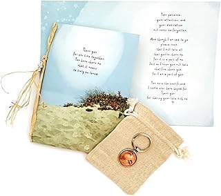 Pet Sympathy Card and Keepsake Set with Beach Footprint