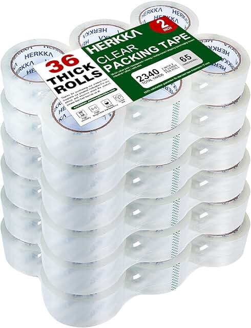 Clear Heavy Duty Packing Tape, 36 Rolls
