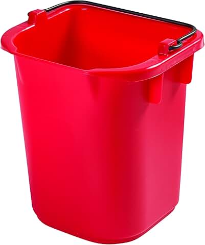 Heavy-Duty 5-Quart Red Cleaning and Utility Pail