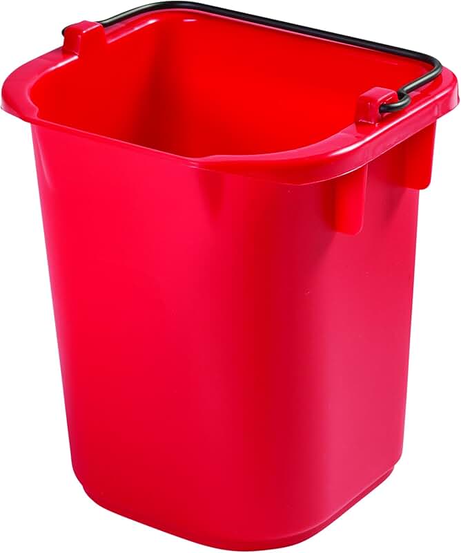 Heavy-Duty 5-Quart Red Cleaning and Utility Pail