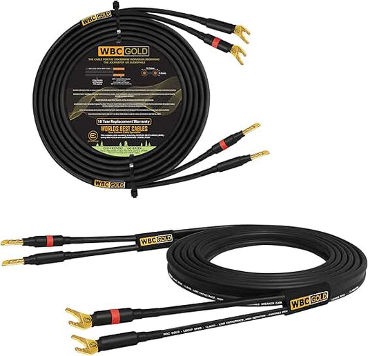 10-Foot High Purity OFC Speaker Cable Pair