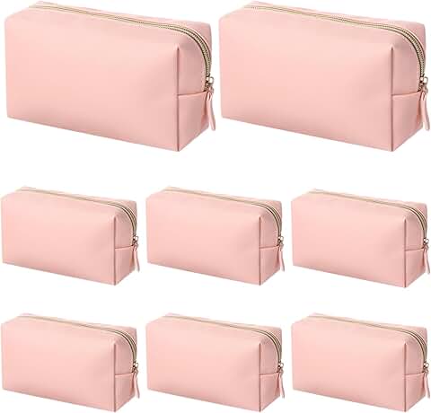 Set of 8 Small Waterproof Makeup and Toiletry Bags