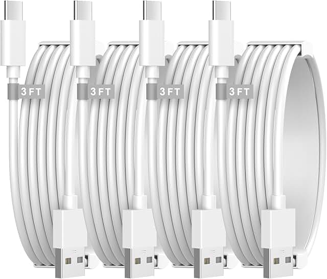 Fast Charging USB C Cables for iPhone and iPad, 4 Pack