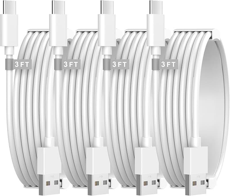 Fast Charging USB C Cables for iPhone and iPad, 4 Pack