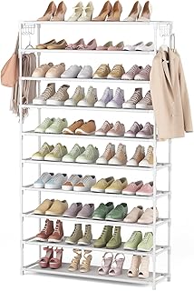 Large 10-Tier Shoe Rack for 50 Pairs