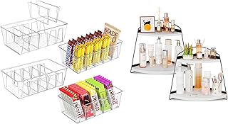 Set of 4 Pantry and Bathroom Storage Bins