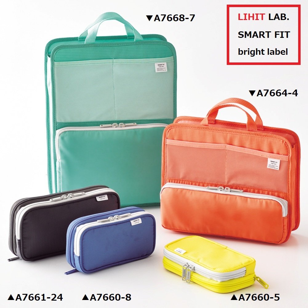 Double Pen Case, 3.3 x 6.9 inches, Blue