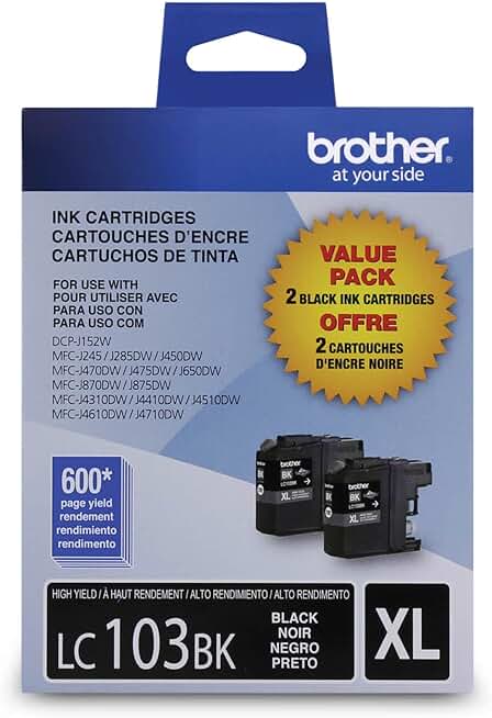 High-Yield Black Ink Cartridges, Pack of 2
