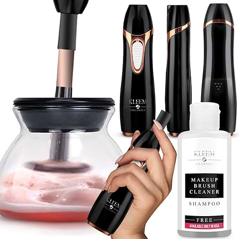 Automatic Makeup Brush Cleaner and Dryer in Black